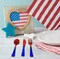 144 Count Bulk Fourth of July Red and Blue Plastic Cutlery Silverware 48 Spoons 48 Forks 48 Knives